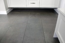 12x24 porcelain tile in a dark smoky grey